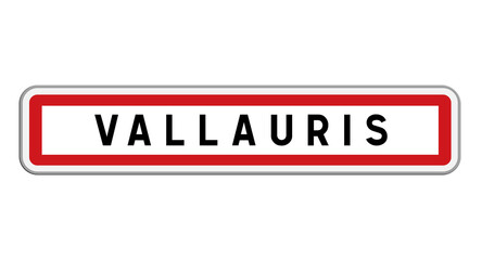 Panneau d'entrée Vallauris, Alpes-Maritimes, Provence-Alpes-Côte d'Azur