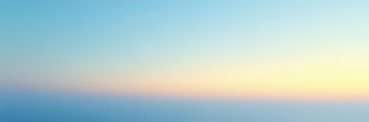 Fototapeta premium Sky gradient, soft blue to pale yellow at horizon, graphic, photo, blue