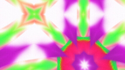 Abstract Radiant Burst with Soft Grain Texture, Symmetrical Glow Pattern in Psychedelic Style, Radiating Circular Abstract with Subtle Noise, Kaleidoscopic Starburst with Gradient Flow