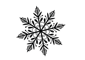 Snowflake vector Christmas icon Illustration Vector Art black icon vector 