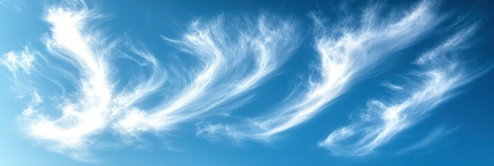 Cirrus Clouds in a Deep Blue Sky