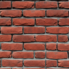 Bricks red colour seamless background 
