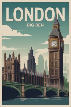 Travel Poster of Big Ben, London, United Kingdom