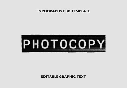 Black And White Scanner Grunge Font Distressed Glitch Text Effect