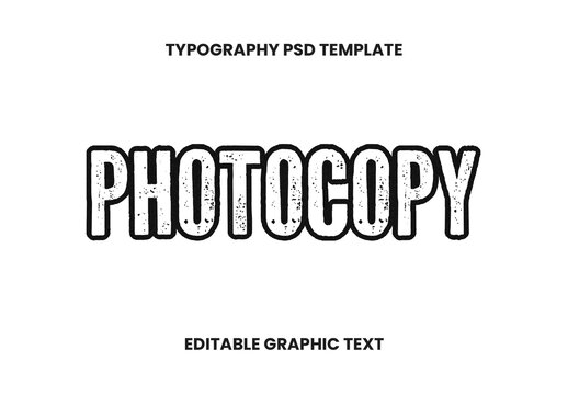 Black Grunge Distressed Outlined Font Stamp Rough Text Effect