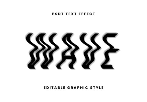 Black Wave Distortion Font Wavy Distorted Text Effect