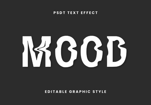 White And Black Irregular Distorted Font Bold Funky Text Effect