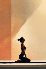 People practicing yoga