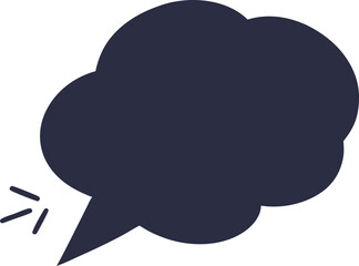 speech bubble on black background