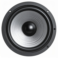 Modern Black Speaker Isolated on White Background with Clipping Path