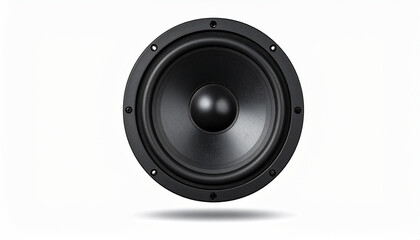 Modern Black Speaker Isolated on White Background with Clipping Path