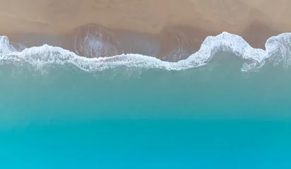 Rugzak Luchtfoto Strand Summer  beach with seascape for summer vacation concept As Sea aerial surf wave ,amazing tropical nature background  © SASITHORN