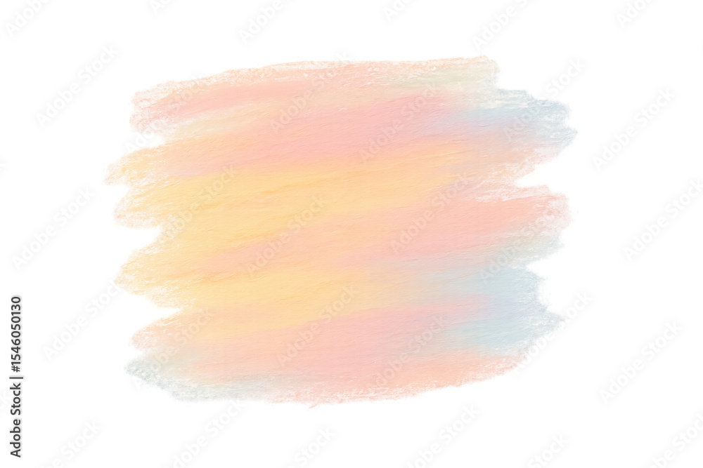 Poster creating a textured effect with brush strokes in soft pastel colors, featuring a transparent backgro