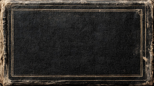 Old Worn Black Book Cover Texture Background