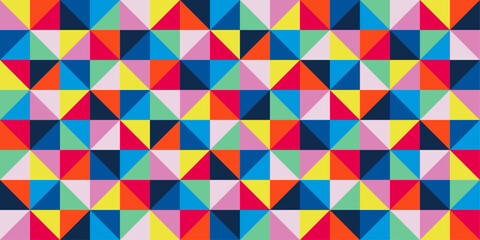 Vibrant geometric triangle pattern