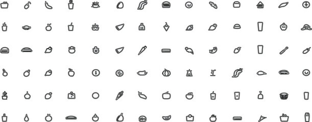 Black and white number icon set for web and mobile interface design