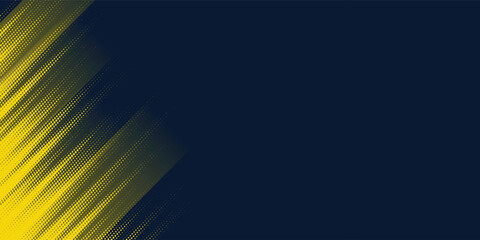 Yellow halftone on blue background. Vector dotted sparkles or halftone shine pattern texture Pop Art Style Background