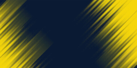 Yellow halftone on blue background. Vector dotted sparkles or halftone shine pattern texture Pop Art Style Background © Eka