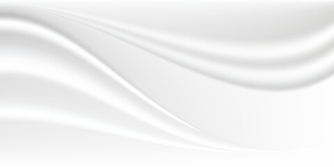White gray satin texture that is white silver fabric silk panorama background with beautiful soft blur pattern natural.