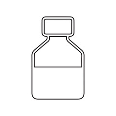 Reagent bottle line icon