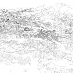 Fototapeta premium 3D illustration of city and urban in San José Costa Rica