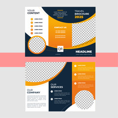Creative Corporate Modern Business Trifold Brochure Template Design.