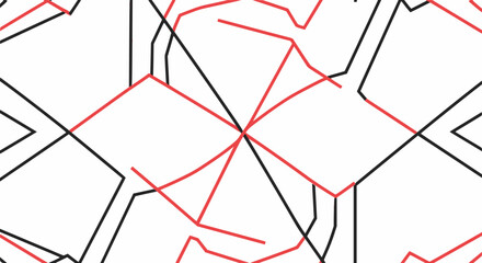 Colorful geometric pattern featuring blue and white abstract floral or star-like motifs with modern accents.