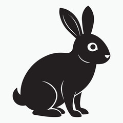 Rabbit Black silhouette icon illustration