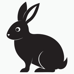Rabbit Black silhouette icon illustration
