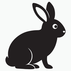 Rabbit Black silhouette icon illustration