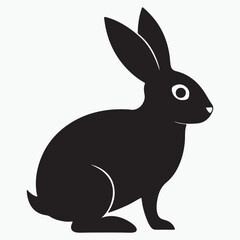 Rabbit Black silhouette icon illustration