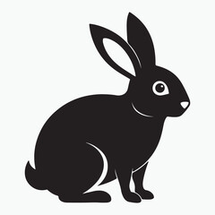 Rabbit Black silhouette icon illustration