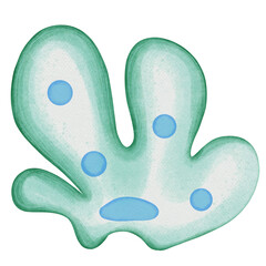 Ocean Animal Vector Watercolor with starfish,Shell and Coral under the Water Life,Illustration 