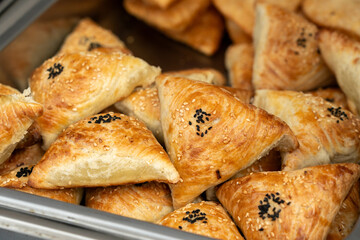 Samsa, somsa triangle pie, many traditional samosa, somsa savoury pastry