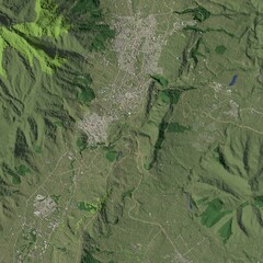 3D illustration of city and urban in Quito Ecuador