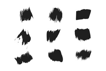 set of black brushes