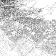 Fototapeta premium 3D illustration of city and urban in Quito Ecuador