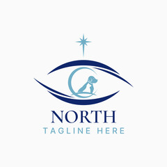 Logo design graphic concept creative premium vector stock image top sell art eyeball vision with cat and dog pet animal lens optic view clinic medical