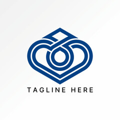 Logo design graphic concept creative premium vector stock image top sell love symbol line art pattern emotion romance heart to happy calligraphy decor