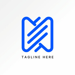 Logo design graphic concept creative premium vector stock image top sell infinity lines initial S font ribbon pattern monogram tech social media icon
