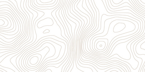 Geography landscape Topo contour map on white background, Topographic contour lines. Seamless pattern with lines Topographic map. Geographic mountain relief diagram line wave carve pattern. 
