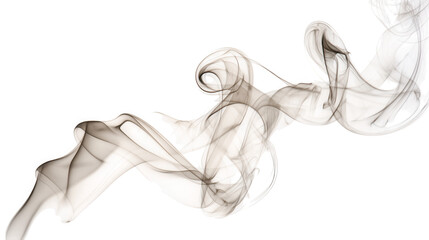 Isolated brown smoke on transparent background