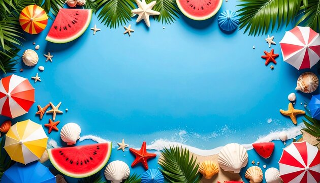 可愛い夏の背景素材