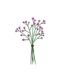 Pink flowers for fulfill to the vase illustration