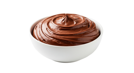 Chocolate Pudding isolated on Transparent Background. American food