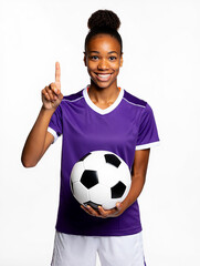 Soccer Player Controlling Ball-Control Action on White Background