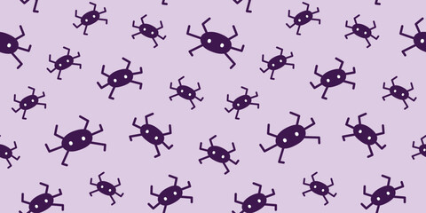 Halloween seamless pattern with spyder