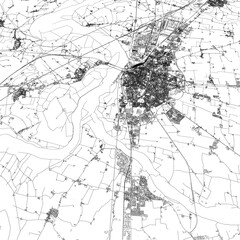 Obraz premium 3D illustration of city and urban in Piacenza Italy