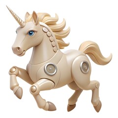3D Robotic Unicorn Fantasy Creature Design