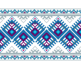 Tradition Ukrainian Cross Stitch Vector